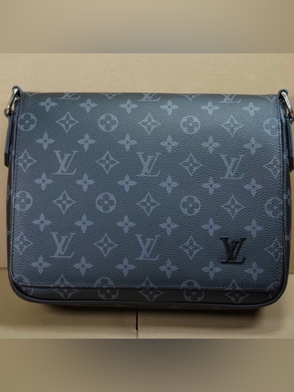 Louis Vuitton Monogram Messenger Bag in Charcoal Gray